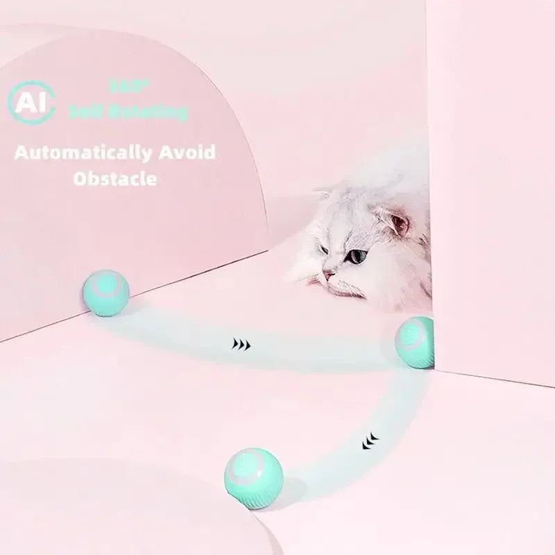 Interactive Cat Rolling Ball